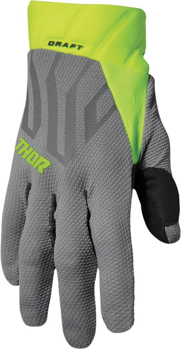 THOR Draft Gloves - Gray/Acid - 2XL 3330-6817