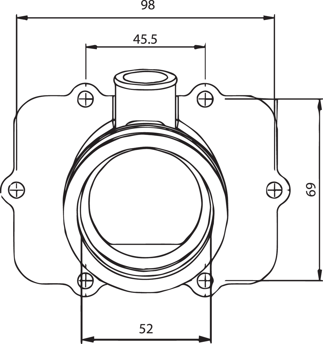 KIMPEX Carburetor Flange - Ski-Doo 301722