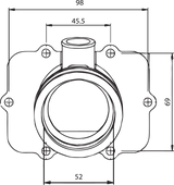 KIMPEX Carburetor Flange - Ski-Doo 301722