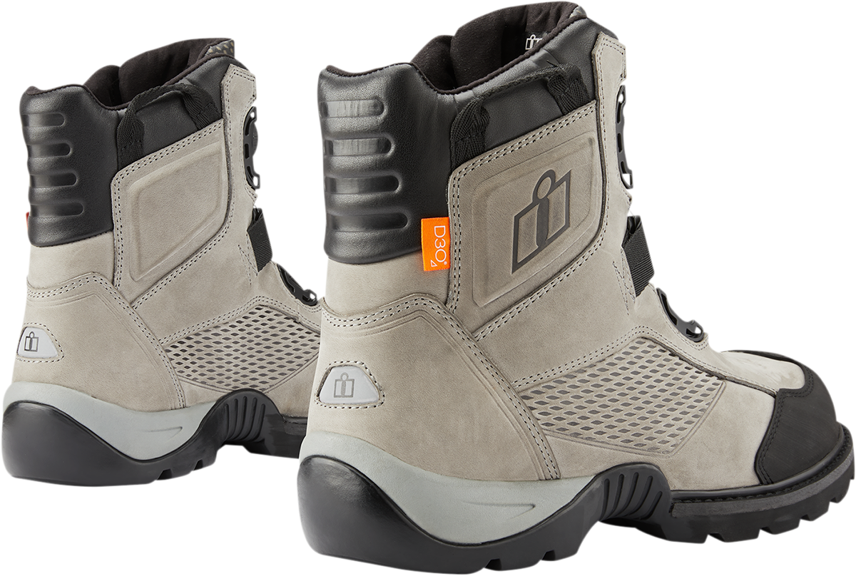 ICON Stormhawk Boots - Gray - Size 9.5 3403-1177