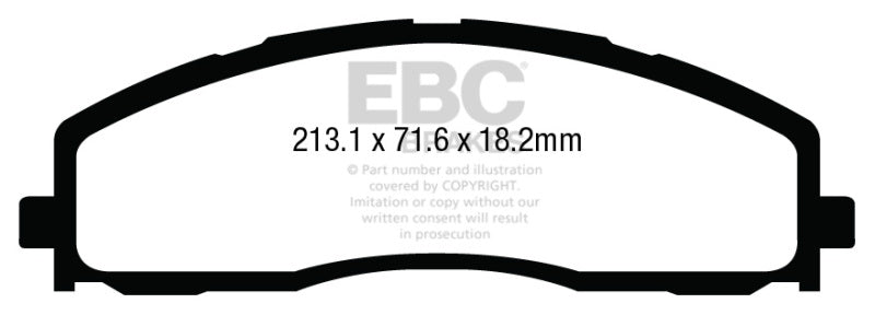 EBC 13+ Ford F250 (inc Super Duty) 6.2 (2WD) Greenstuff Front Brake Pads DP63015