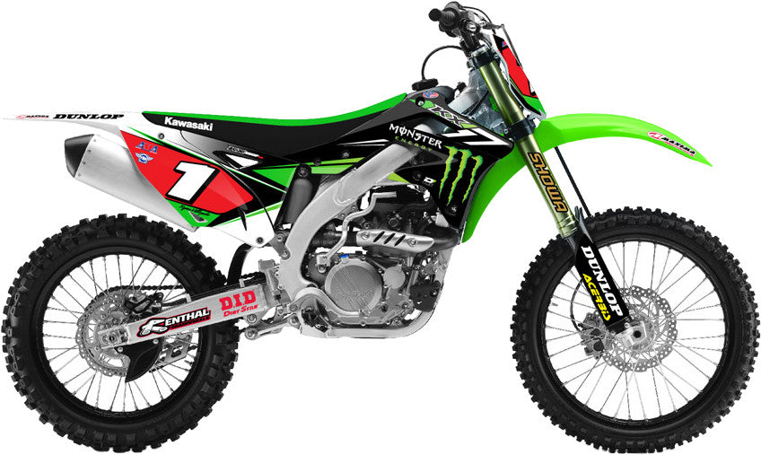 D-COR 2014 Monster Energy Kawasaki Complete Kit (White) 20-20-726