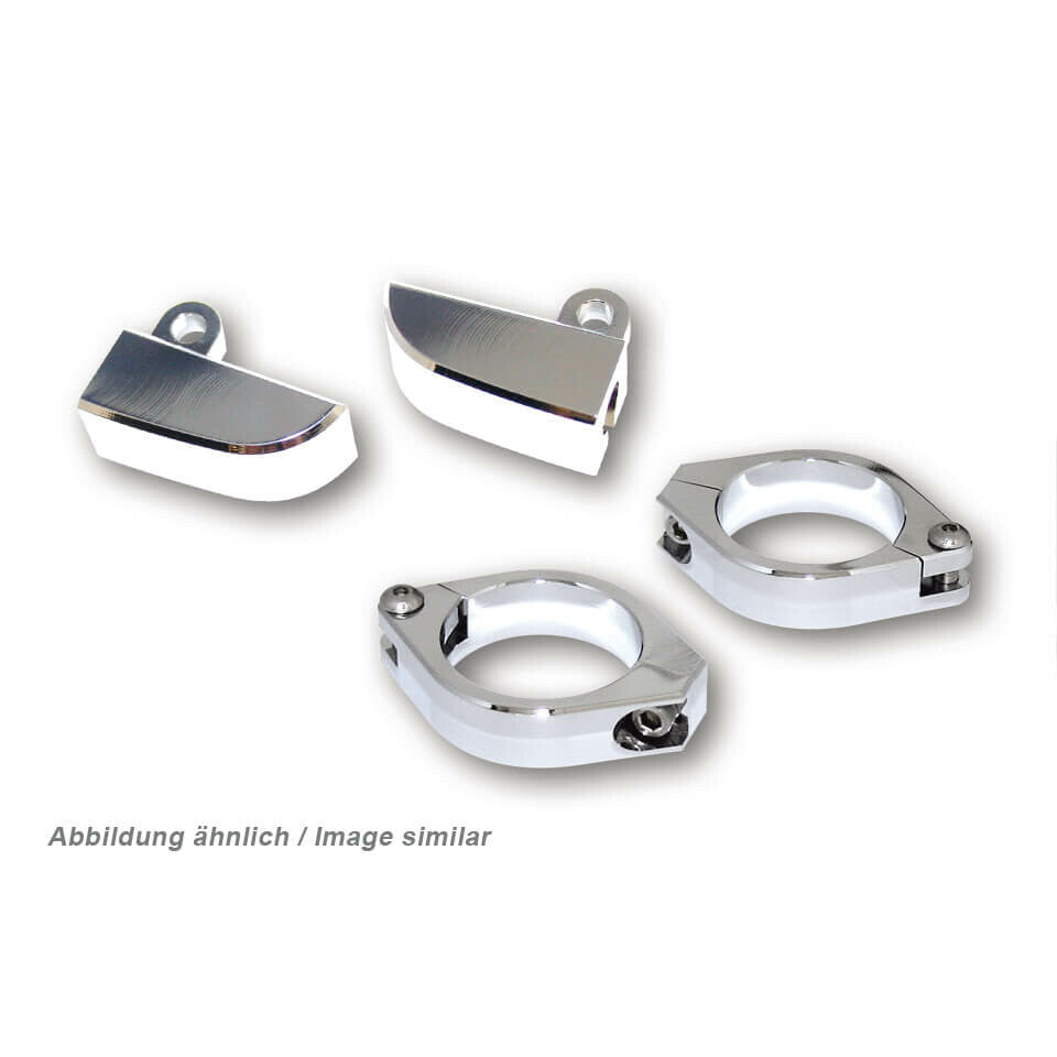 HIGHSIDER M8 Cnc Turn Signal Mount Set 42-43mm Chrome 220-216409