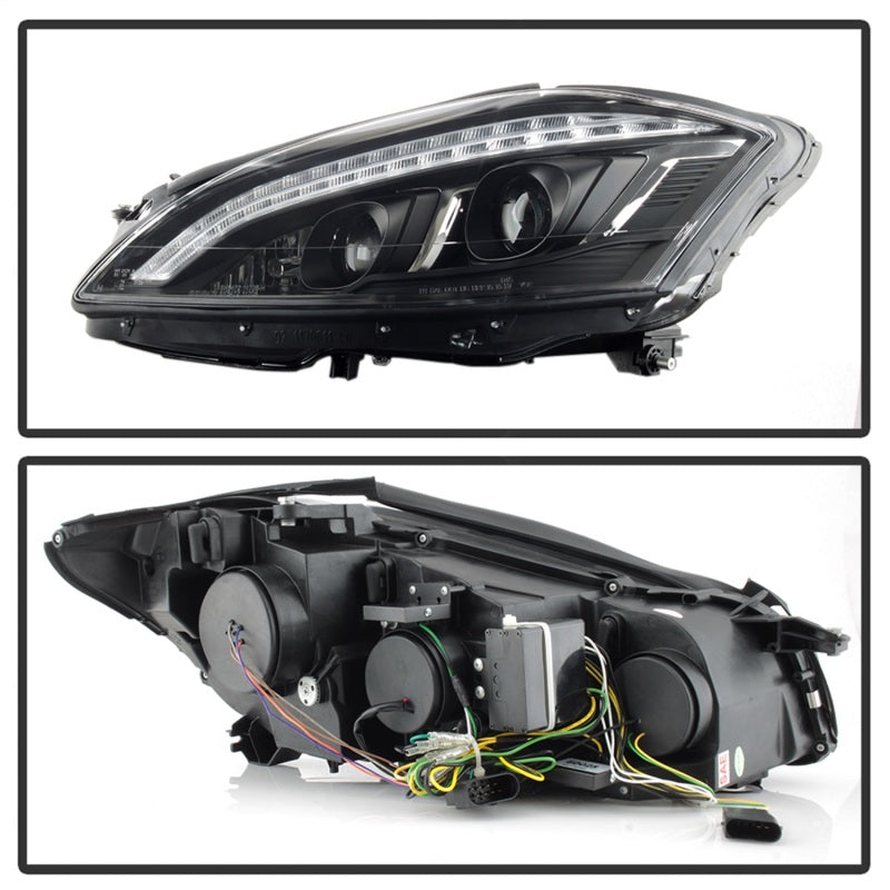 Spyder Mercedes W221 S Class 07-09 Headlights - HID Model Only - Black PRO-YD-MBW22107-HID-DRL-BK