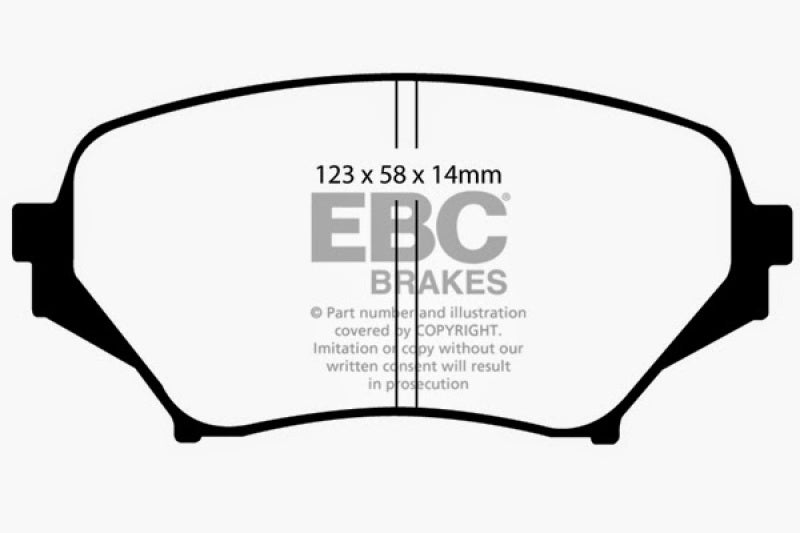 EBC 06-15 Mazda Miata MX5 2.0 Yellowstuff Front Brake Pads DP41774R