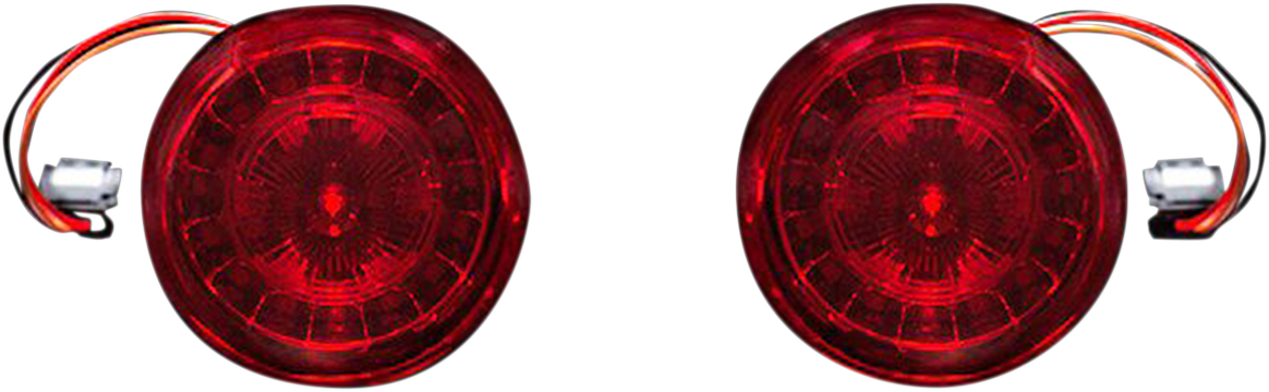 CUSTOM DYNAMICS Rear Turn Signal Insert - JAE Bases - Red PB-RR-JAE