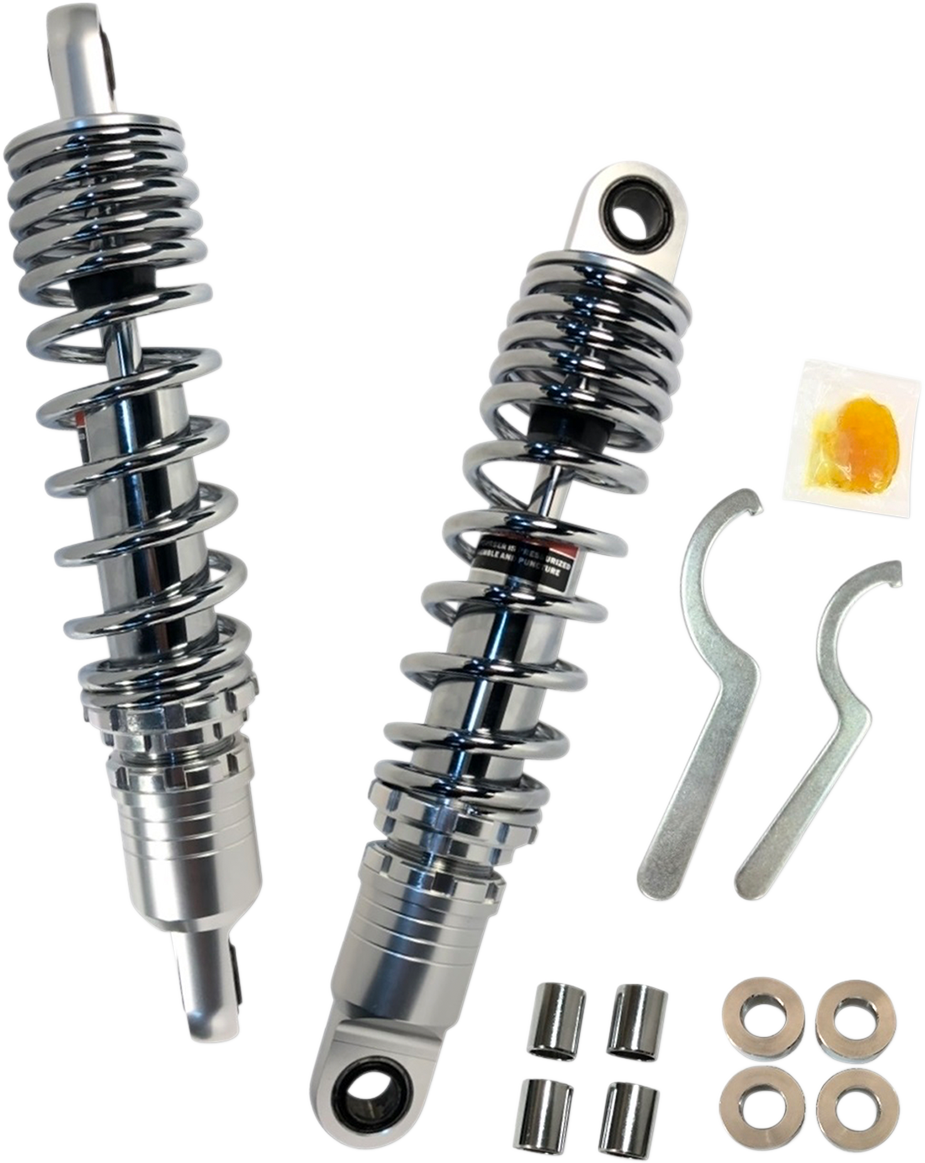 DRAG SPECIALTIES SHOCKS Premium Ride-Height Adjustable Shocks - Chrome - Standard - 12.5" C16-0167NUA