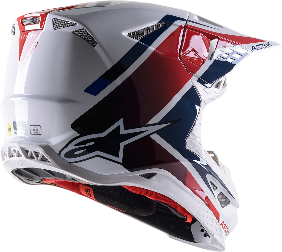 ALPINESTARS Supertech M10 Helmet - Meta 2 - MIPS® - White/Red/Blue - 2XL 8300422-2378-2X