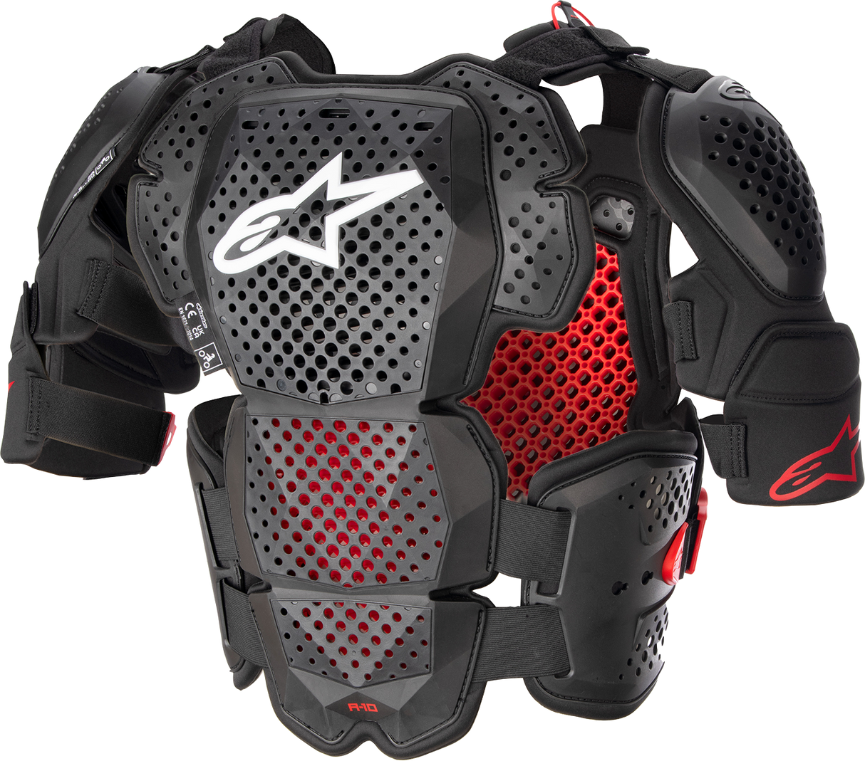 ALPINESTARS A-10 Roost Guard V2 - Black/Red - XS/S 6700523-1431-XS