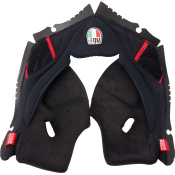 AGV Pista GP RR Cheek Pads - Black/Red - 2XL 20KIT603010012X