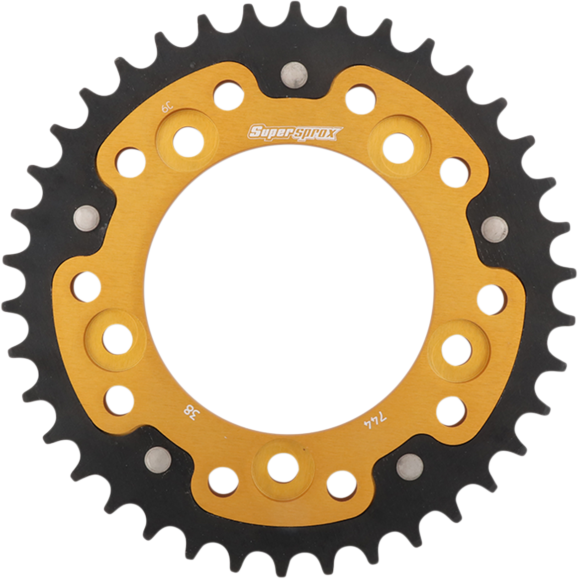 SUPERSPROX Stealth Rear Sprocket - 38 Tooth - Gold - Ducati RST-744-38-GLD