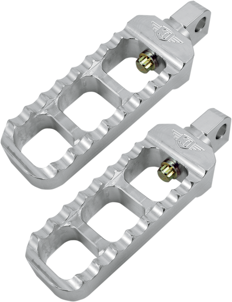 JOKER MACHINE Adjustable Serrated Footpegs - Clear 08-61-1