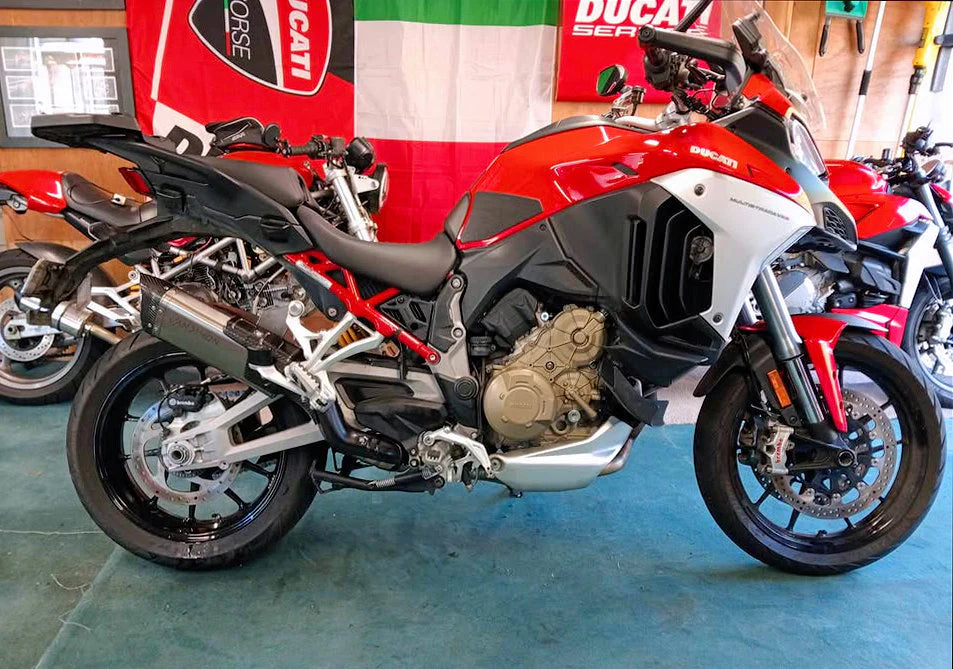 Vandemon Ducati Multistrada V4 Titanium Slip-on & Optional Link Pipe & Front Headers  DUCV4MTSTILINKA VA-118