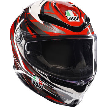 AGV K6 S Helmet - Reeval - White/Red/Gray - Large 2118395002-023-L