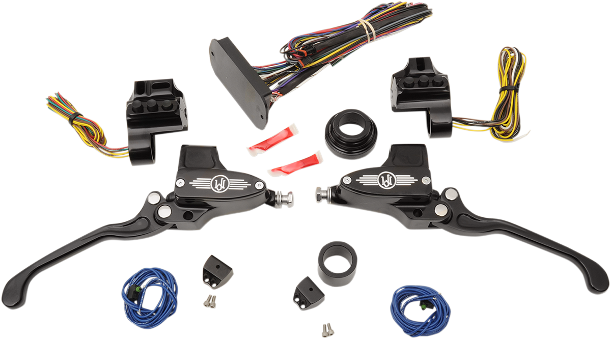 PERFORMANCE MACHINE (PM) Handlebar Controls - Hydraulic - 9/16" Master Cylinder - Black 0062-4025-BM