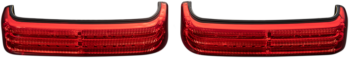 CUSTOM DYNAMICS Saddlebag LED Lights - Sequential - Black/Red PB-SBSEQ-HD-BR