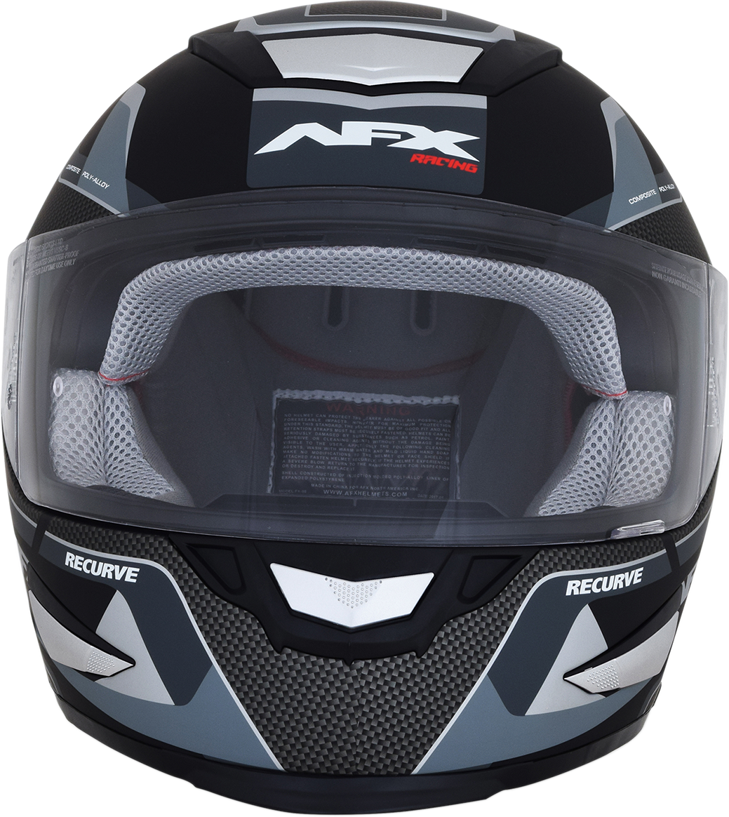 AFX FX-99 Helmet - Recurve - Matte Black/Gray - Small 0101-11136