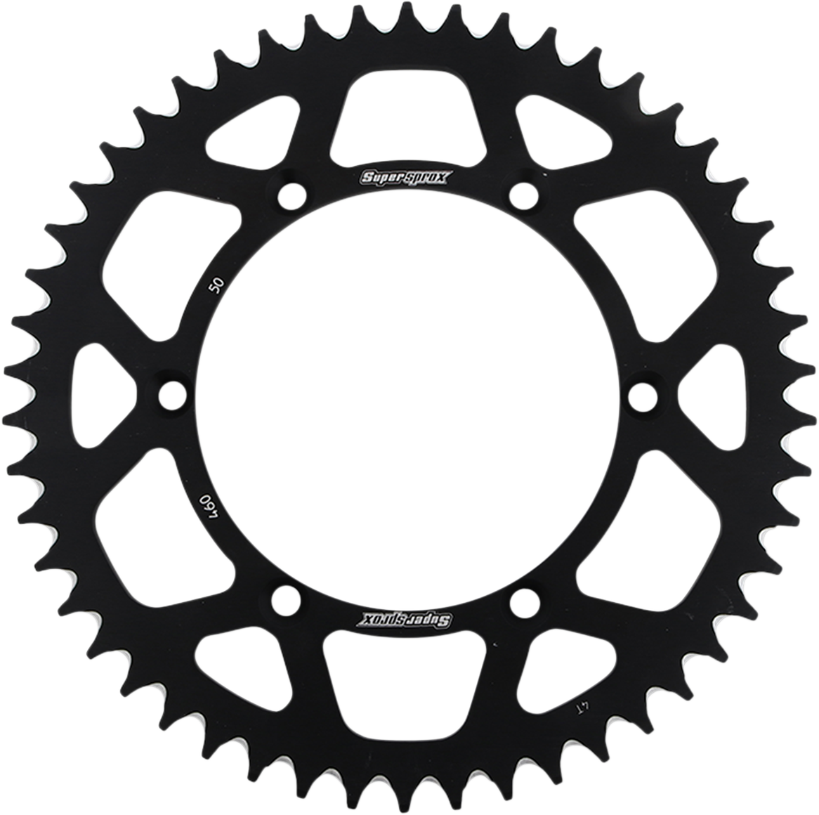 SUPERSPROX Rear Sprocket - Black - Kawasaki/Suzuki - 50 Tooth RAL-460-50-BLK