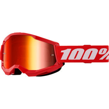 100% Strata 2 Goggle - Red - Mirror Red 50028-00018