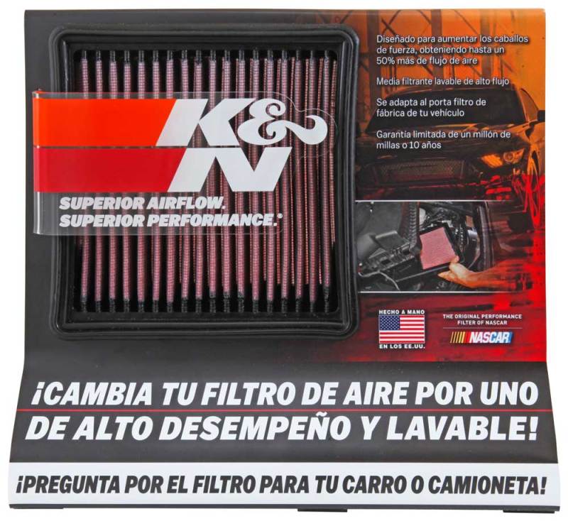 K&N 11-1/2W x 10H x 3-1/8D Small Air Filter 87-5038S