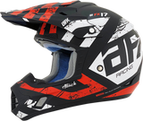 AFX FX-17 Helmet - Attack - Matte Black/Red - Medium 0110-7150