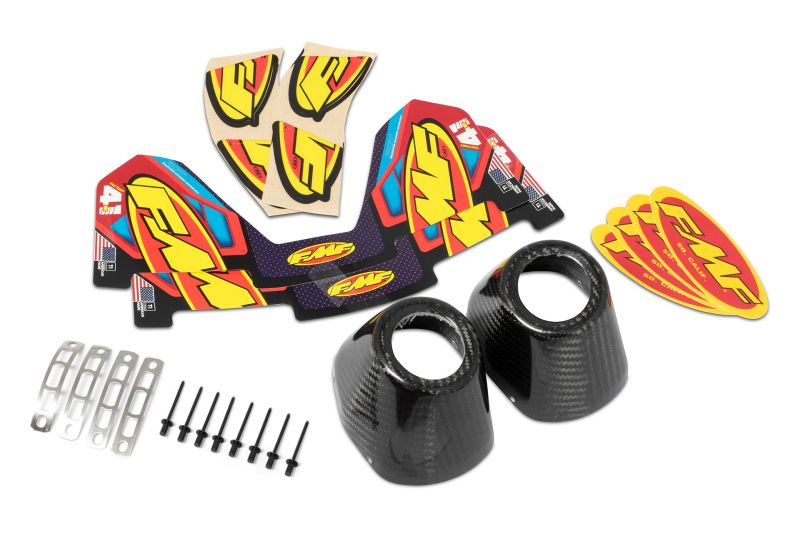 FMF Racing CRF250R 18-21/ CRF450R 17-20 Dual Fact 4.1 Carbon Replacement Endcaps (2 Piece Kit) 040685