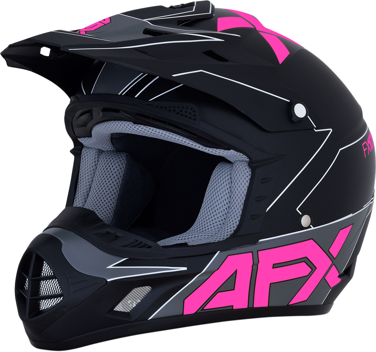 AFX FX-17 Helmet - Aced - Matte Black/Pink - Small 0110-6510