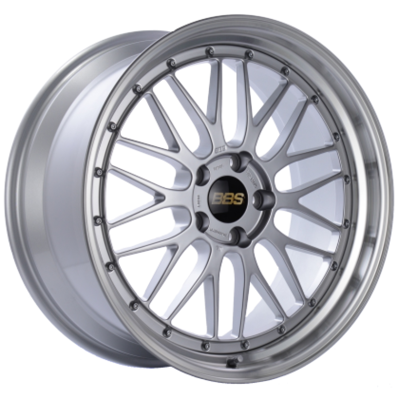 BBS LM 18x10 5x114.3 ET25 Diamond Silver Center Diamond Cut Lip Wheel - 82mm PFS Required LM195DSPK