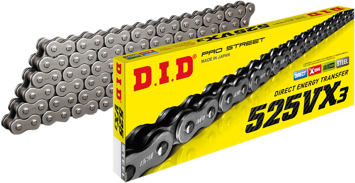 DID 525 VX3 - Drive Chain - 120 Links 525VX3X120ZB