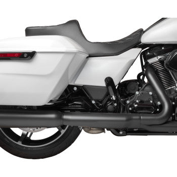 DRAG SPECIALTIES Predator III 2-Up Seat - Double Diamond - Silver Stitching - FLT/FLH '23-'24 0801-1932