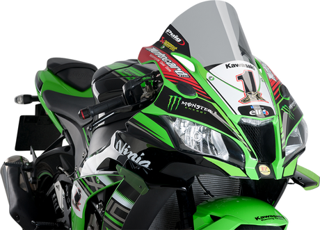 PUIG HI-TECH PARTS Race Windscreen - Smoke - Kawasaki 9849H