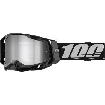 100% Racecraft 2 Goggle - Black - Silver Mirror  50010-00034
