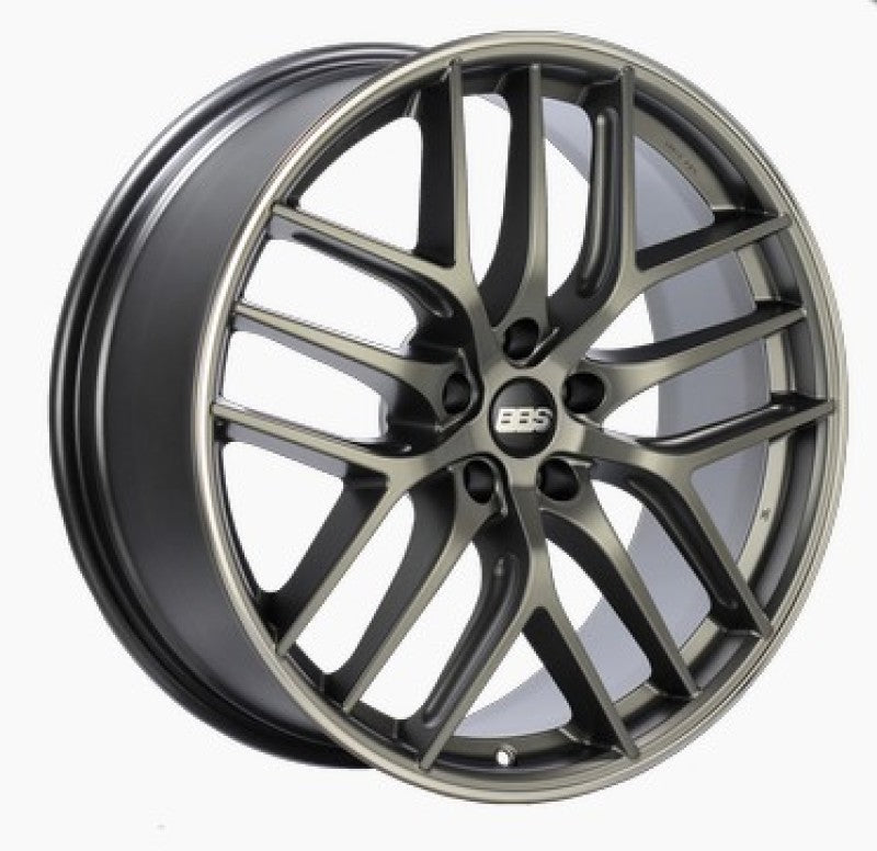 BBS CC-R 19x9.5 5x112 ET46 Satin Platinum Polished Rim Protector Wheel -82mm PFS/Clip Required CC2303PPO