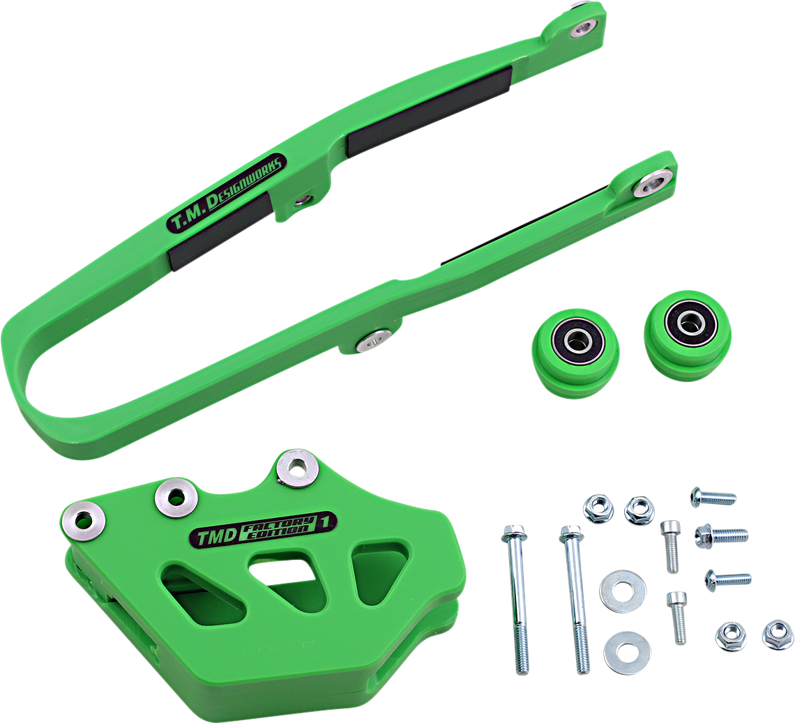 T.M. DESIGNWORKS Chain Guide/Slider - Kawasaki - Green KCP-KXK-GR