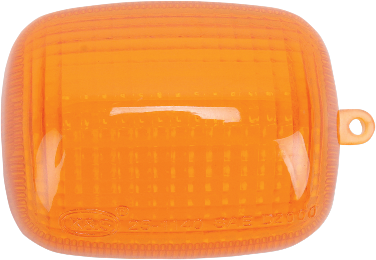 K&S TECHNOLOGIES Replacement Turn Signal Lens - Amber - Fits 25-1145/46 25-1140