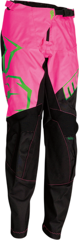 MOOSE RACING Youth Qualifier Pants - Black/Pink/Green - 26 2903-1987