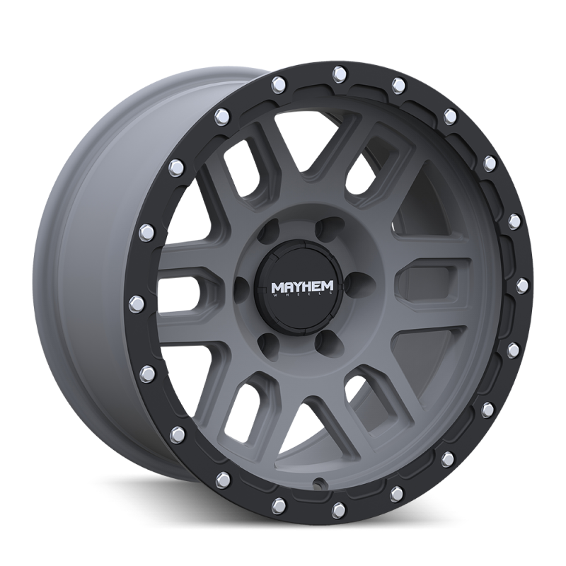 Mayhem 8304 Delta 20x9 / 5x150 BP / 0mm Offset / 110mm Hub Matte Gunmetal w/ Matte Black Lip Wheel