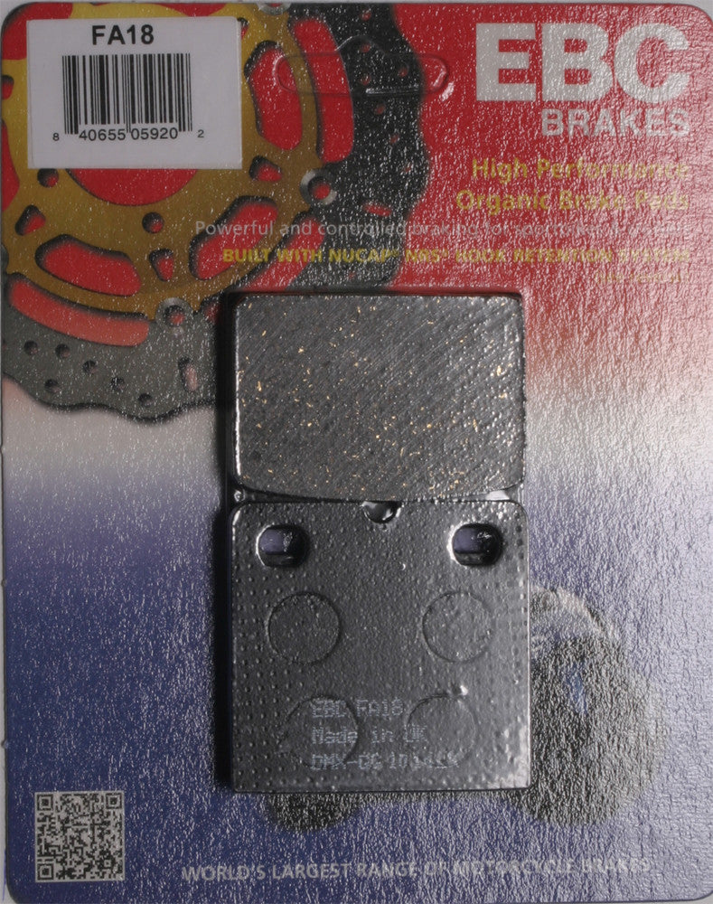 EBC Brake Pads Fa18 Organic FA18