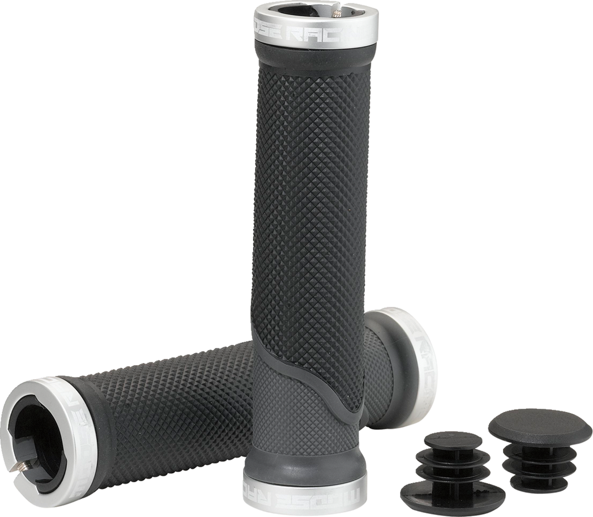 MOOSE RACING MTB Lock-On Grips - Black/Gray - 130 mm PRO-627EP