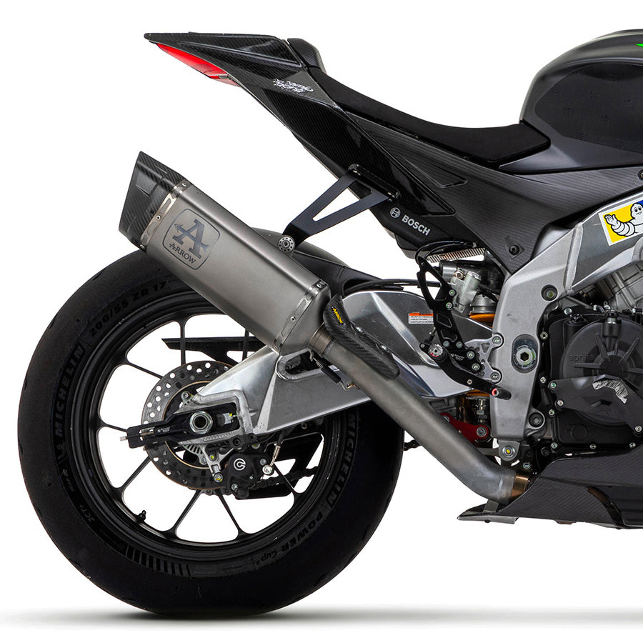 71002PT  Arrow Aprilia RSV 4 1100 Factory 19-20 St.Steel Link Pipe+Titanium Pista Silencer With Carbon End Cap And Db Killer