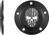 FIGURATI DESIGNS Timing Cover - 5 Hole - Skull - Contrast Cut - Black FD28-TC-5H-BLK