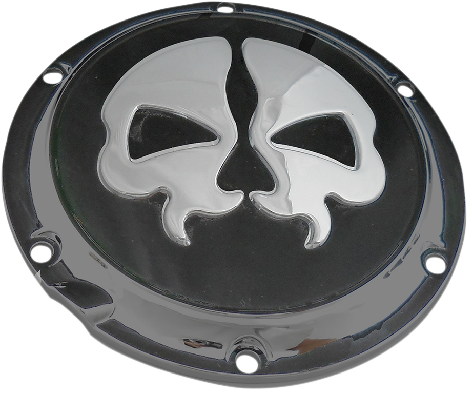 DRAG SPECIALTIES Split Skull Derby Cover - Black 78044B