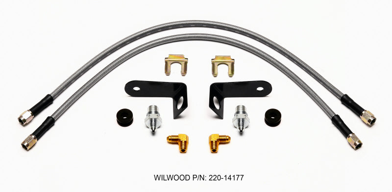 Wilwood Flexline Kit 20 inch -3 M10-1.0 BF 1/8 NPT 90 Degree 220-14177