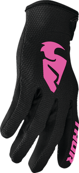 THOR Women's Sector Gloves - Black/Pink - XL 3331-0245