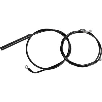 LA CHOPPERS Handlebar Cable/Brake Line Kit - 15" - 17" Ape Hanger Handlebars - Black Vinyl LA-8062KT-16B