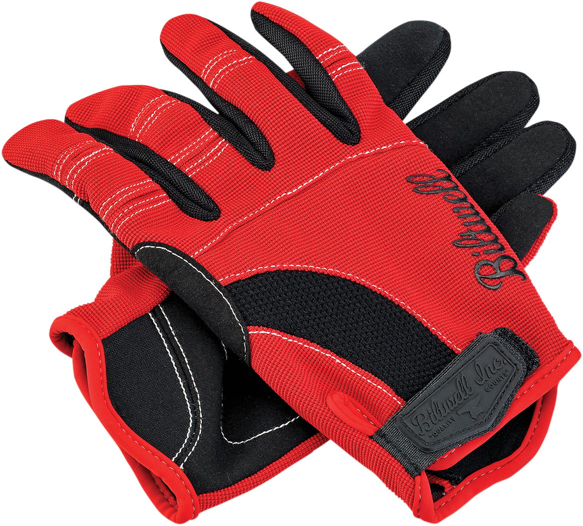 BILTWELL Moto Gloves - Red/Black/White - 2XL 1501-0804-006