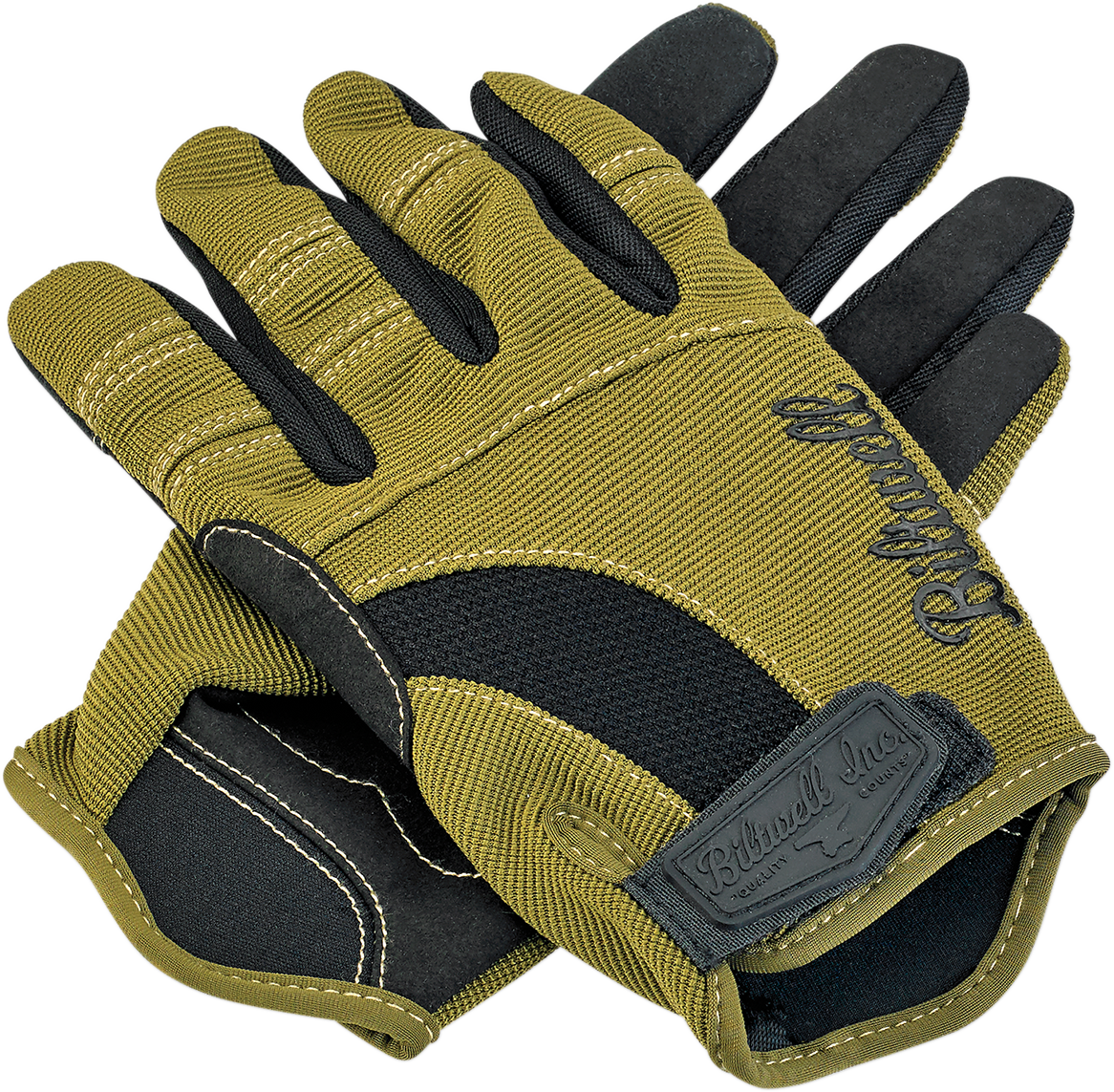 BILTWELL Moto Gloves - Olive/Black - 2XL 1501-0309-006