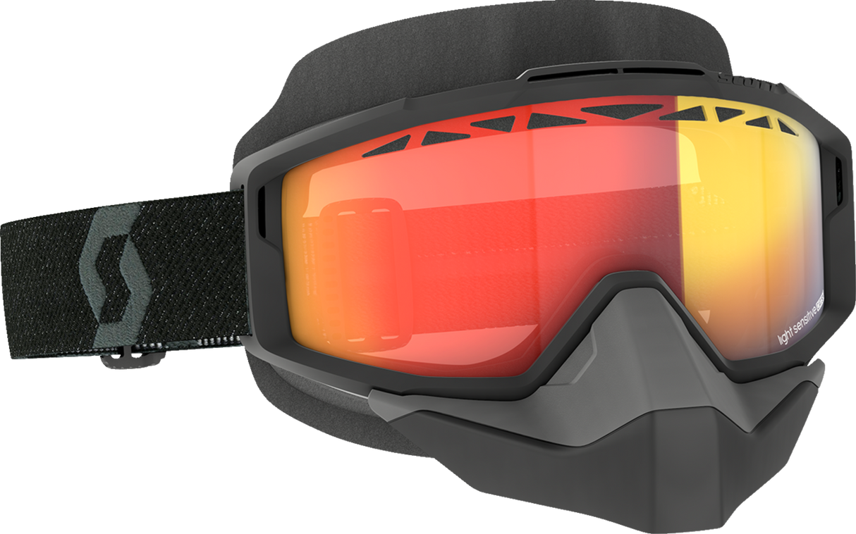 SCOTT Split Snow Goggles - OTG - Light Sensitive - Black - Red Chrome 285542-0001341