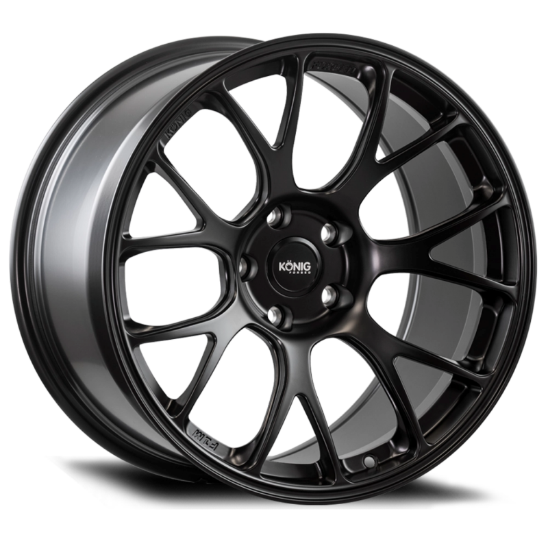 Konig Forged F1M 18X10.5 5X114.3 ET25 Satin Black Knurled Bead F1M0851425B