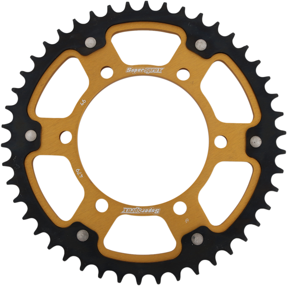 SUPERSPROX Stealth Rear Sprocket - 46 Tooth - Gold - Kawasaki RST-479-46-GLD